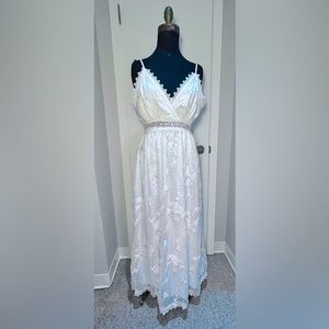White Lace Maxi Dress - Lock & Key sold by M for Mendocino - NWT -Summer/Wedding